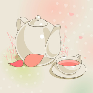 茶具茶杯茶壶茶文化茶壶泡茶宣传粉红素材